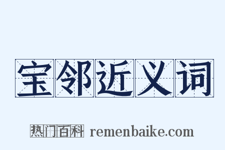 宝邻近义词是什么意思的图片